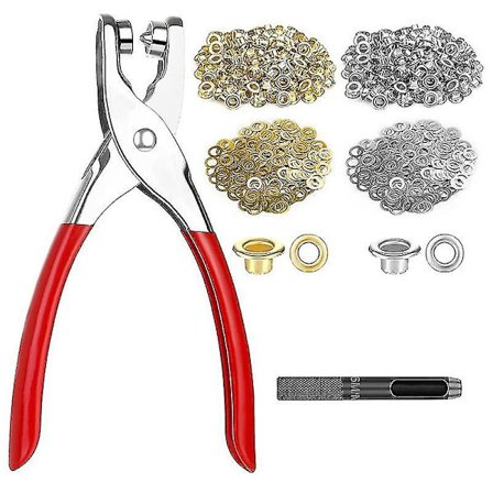 Grommet-værktøjssæt med øjenbøjleplier, 1/4 tommer stof-grommet