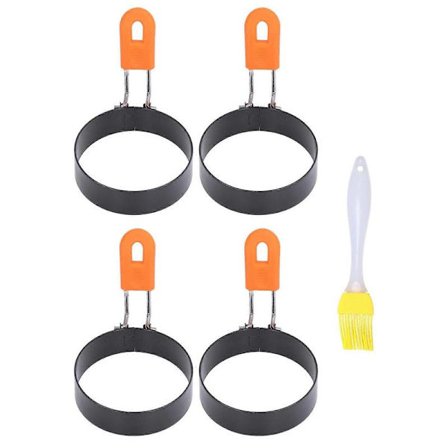 4 stk. Eggformer Enkel Avforming God Varmeisolasjon Sikker Harmløs Sirkel Eggkoker med Børste