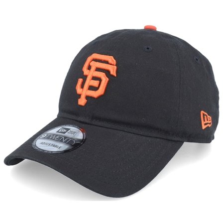 New Era - MLB Schwarz unconstructed Cap - San Francisco Giants MLB Core Classic 9TWENTY Black Dat Cap / Unstructured @ Hatstore