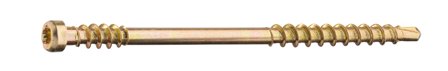 Grabber LTX62CH200 Listskruv med bits, gulkrom 3,3 x 62 mm, 200-pack, Infästning