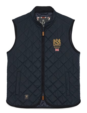 Morris Trenton Quilted Vest - Navy - XL