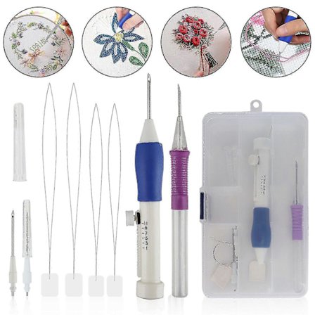 Punch Needle Broderisæt, broderi Pen Punch Needle Kit Håndværktøjsæt