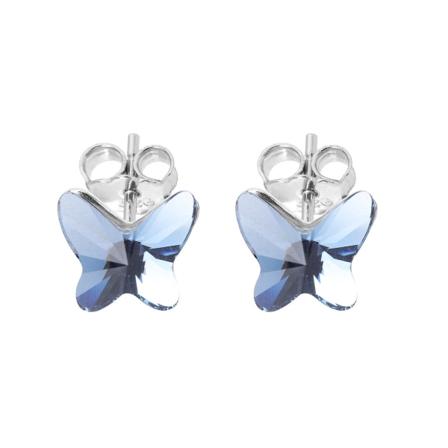 Ørepynt til kvinder, små ørestikker, fine ørestikker, krystal rhinestones ørestikker, blå 1x1cm Blue 1x1cm