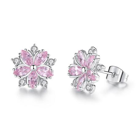 Wsrrdrecvhi Flower Stud Örhängen För Kvinnor Tjejer, Sterling Silver