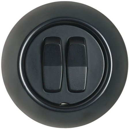 Schneider Electric Renova WDE007027 Strömbrytare infälld, svart Dubbeltrapp, Strömbrytare & vägguttag