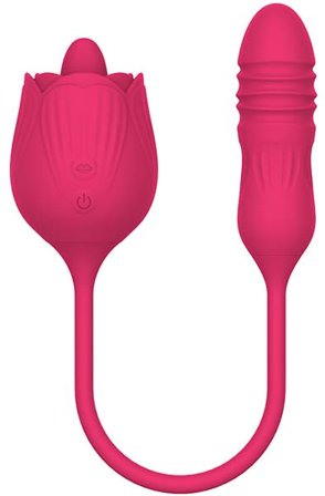 Licking Rose + Thrusting Dildo Klitorissimulator