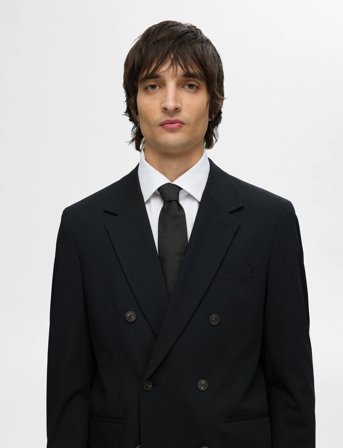 Selected Slhpeter Structure Tie Noos - Black - ONE SIZE