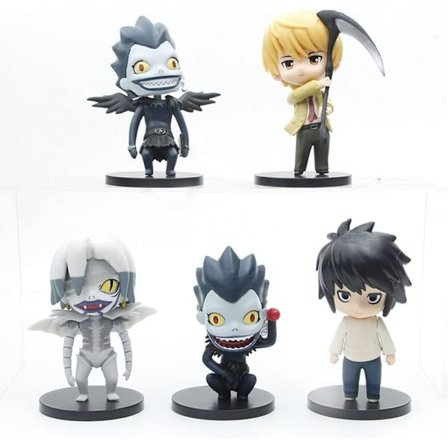 5 st dödssedel statyett set 10 cm q version anime figur figur modell samlarobjekt hemtillbehör