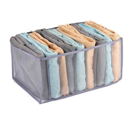 Klesoppbevaring med 9 rom - sammenleggbar for smart oppbevaring