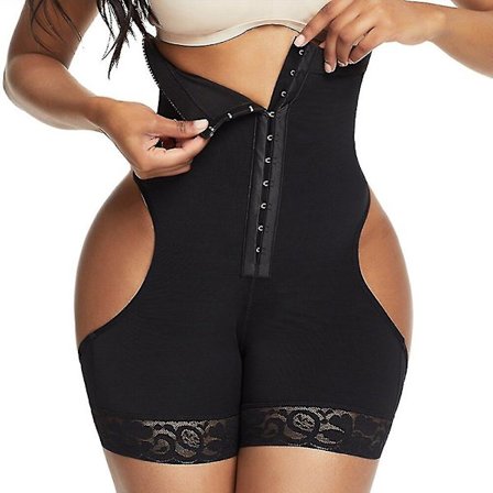 Hög midja bantning Body Shaper Kvinnor Sexig Push Up Butt Lifter Strap Butt Enhancer Magekontroll Booty Lifter Shaper Trosor,svart