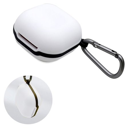 Samsung Galaxy Buds Pro enkelt silikoneetui med spænde - Hvid