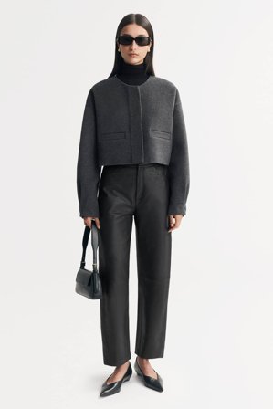 Soft Goat - Cropped Jacket - Cashmere jacket - XL - Dark Grey