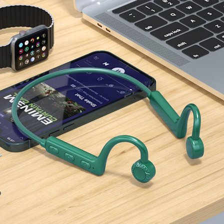 Trådlösa Bluetooth-hörlurar med benledning - Bluetooth 5.0 trådlösa öronsnäckor för utomhussporter och affärsbruk