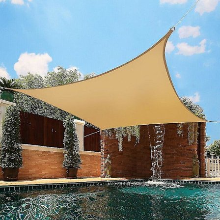 3 X 4 meter vattentät solskugga segla utomhusmarkiser för trädgårdsgård segel Pool Partio Solskydd