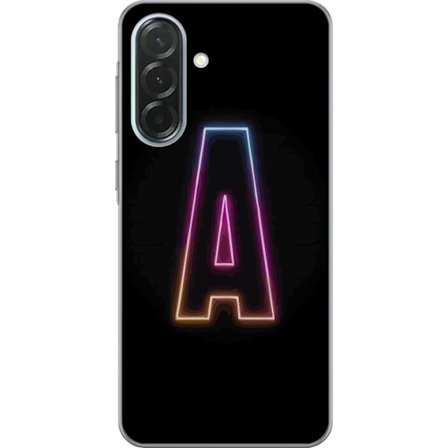 Yhteensopiva Puhelinkuori Samsung Samsung Galaxy A36 Minimalistinen neonkirjain A sateenkaarenvärisessä valossa mustaa taustaa vasten modernissa typ