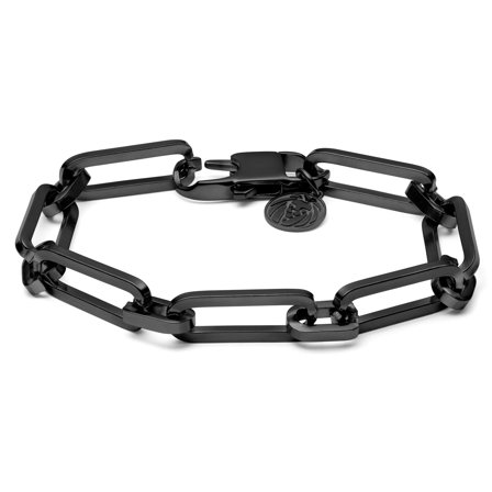 Bracelet à chaîne torsadée couleur gunmetal Cedric Amager pour hommes - Bracelets en acier - pour Hommes - Lucleon