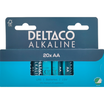 Batteri Alkaline AA 20-p