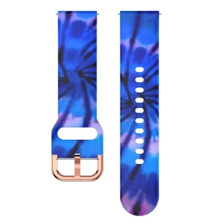 18mm Tryckt Silikonarmband för Huawei Watch Gt4 41mm 18mm Armband För Garmin Vivoactive 4S/Venu 2s Huawei Watch Gt5 41mm armband