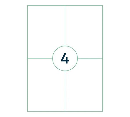 Capture A4 label 105x148 mm. 4 labels