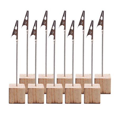 10 stk. kreative bordnummerholdere til bryllup, bordnavneholder, billedmemo, fotostand (10 stk., beige)