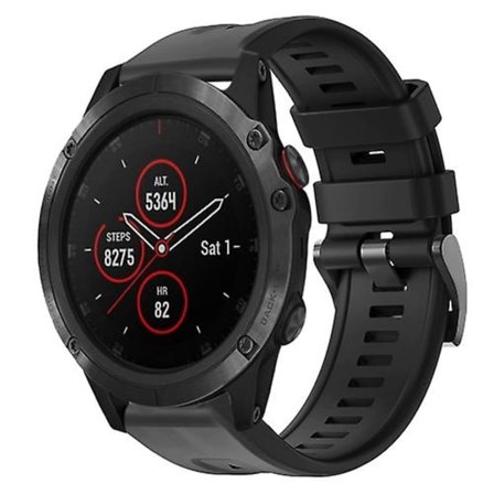 För Garmin Fenix ​​5x Plus metallspänne i enfärgad watch