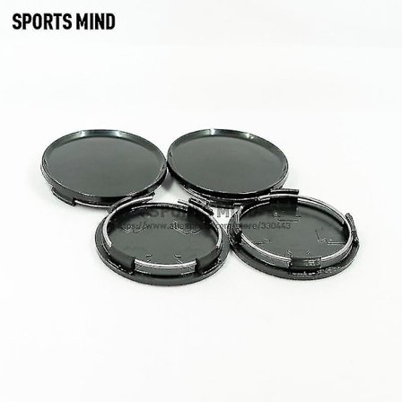 4 stk./sæt 63mm Plastik Hjulnavdæksel Auto Bil Hjul Center Navdæksel Stilfuld Slidstærkt Udskiftningsstøvdæksel, sort