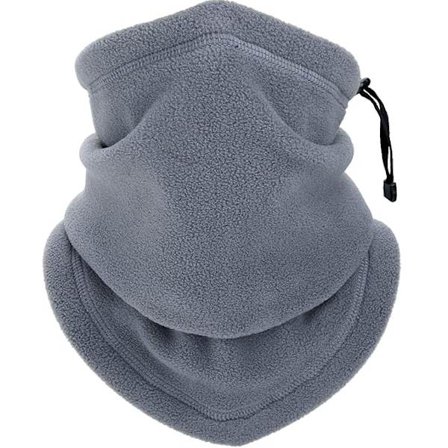 Vindtæt Fleece Halsedisse Ansigtsmaske til Koldt Vejr til Ski Snowboard Motorcykel Vandring Fiskeri Mænd Kvinder (grå)