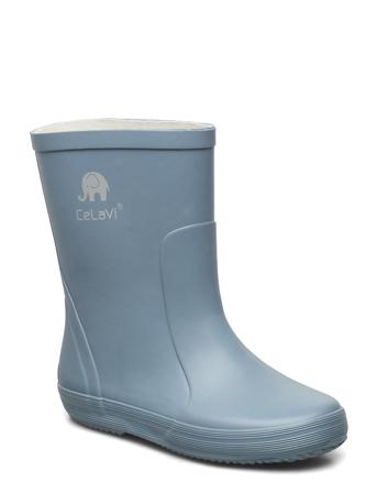 Basic Wellies -Solid Shoes Rubberboots High Rubberboots Unlined Rubberboots Blå CeLaVi