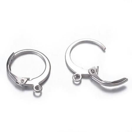 Brisyrkrokar Av Kirurgiskt Stål, 15x12mm, 2 Par Silver