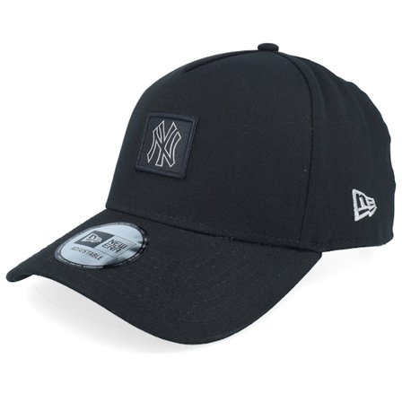 New Era - MLB - Black - adjustable - Cap - New York Yankees Metallic Patch Black A-frame Adjustable - Hatstore