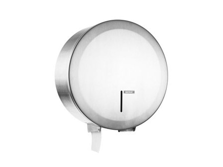 KATRIN Dispenser Gigant L hygienisk, manuell, borstat rostfritt stål, silver - Lyreco - Städ och hygien - Toalettpapper och torkpapper - Hållare - 