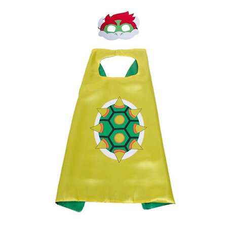 Super Mario Bros Cosplay Party Kostym Kappa & Ögonbindel Halloween Party Fancy Dress Gifts-F