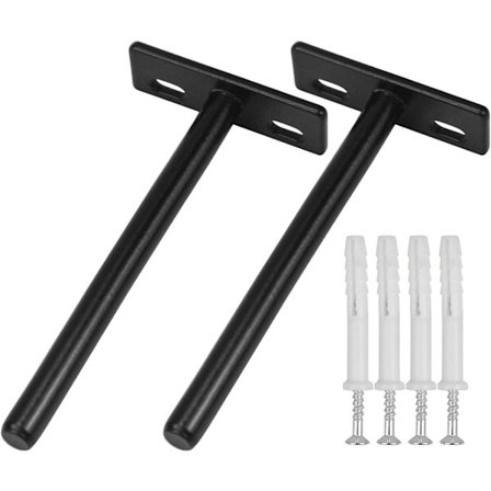 124mm Flytende Hylle Braketter Hylle Brakett, Usynlig Flytende Hylle Brakett Brakett, Braketter Flytende Hylle Brakett Tre Hylle (Svart)