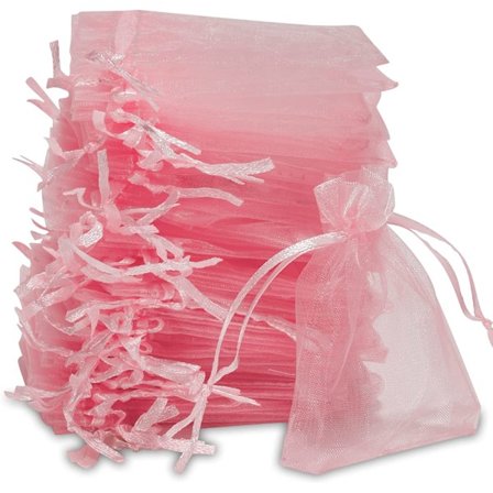 100-pack Organza-påsar, 7x9cm, Organza-presentpåse, Smyckespåse