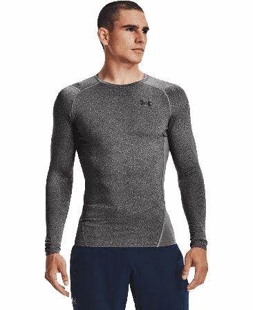Under Armour HeatGear Armour Comp LS Carbon Heather/Black