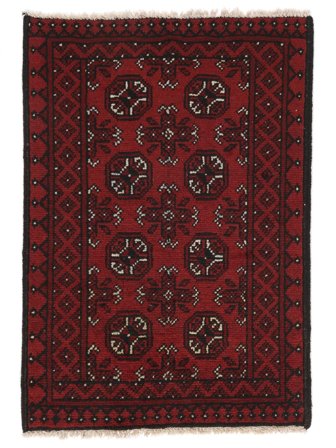 73X109 Dywan Orientalny Afgan Fine Czarny/Ciemnoczerwony (Wełna, Afganistan)
