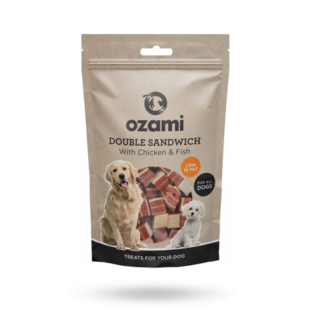 Ozami - Ozami Chicken Snack Double Sandwich 100g - Matskål, hundgodis & tuggisar