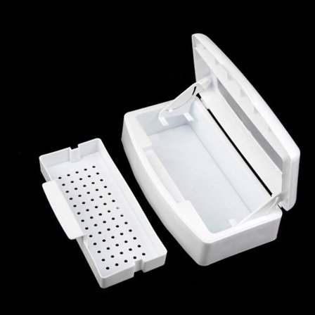 Nagelverktyg Steriliseringsbricka, Plast Ren Steriliseringsförvaringslåda