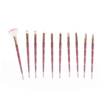 10 stk. Makeupbørster Værktøjssæt Kosmetisk Pudder Øjenskygge Foundation Rouge Blandings Skønheds Makeupbørster Værktøj