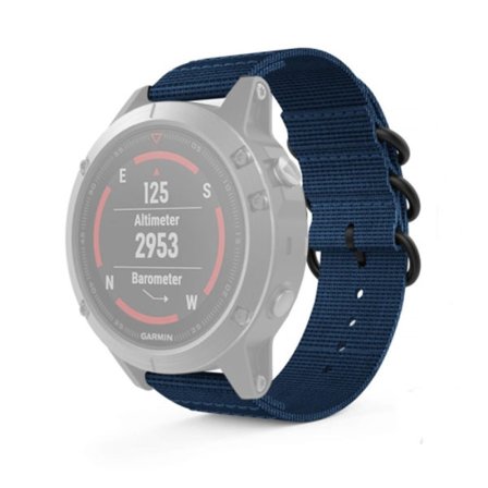 För Garmin Fenix ​​3 / 5X Universal 26MM Tre-ring nylon watch