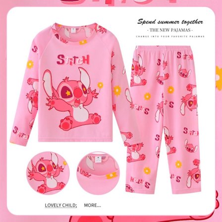 Stitch Children Pyjamas for gutter og jenter Søt Casual