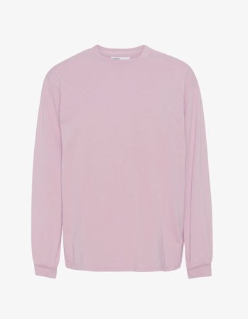 Oversized Organic LS T-shirt - Faded Pink - L