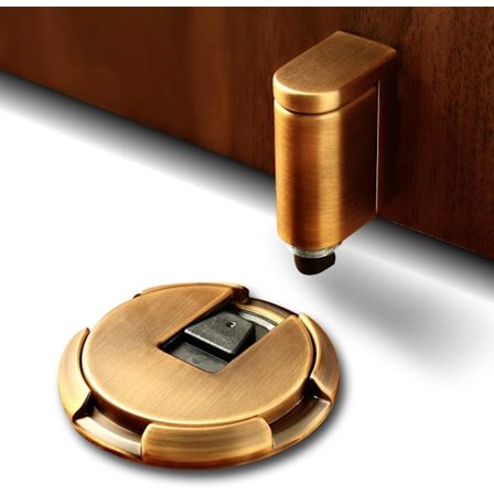 Vindtät dörrstopp inomhus kraftig golvdörrstopp Håll dörren öppen Mekanisk ingen borrning Dörrstopp med skruvar och 3M-lim, 1 förpackning, Matt