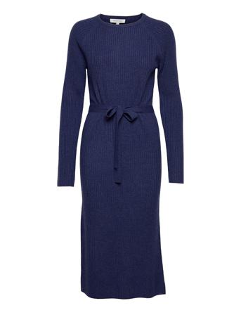 Edla Knit Dress Knelang Kjole Svart Andiata