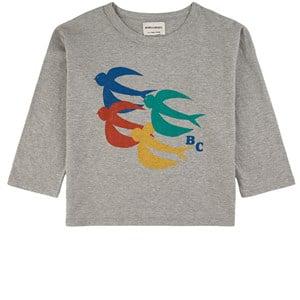 Kids - Bobo Choses Gray Flying Birds T-Shirt 4-5 Years - Tops - 4-5 years - Grey