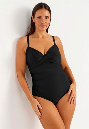 Cellbes of Sweden - Drapert shapingbadedrakt i svart for damer i størrelse 62