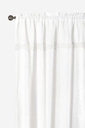 Cellbes of Sweden - Kanallängder med spets Monica 2-pack - vit - - 120 x 220 cm