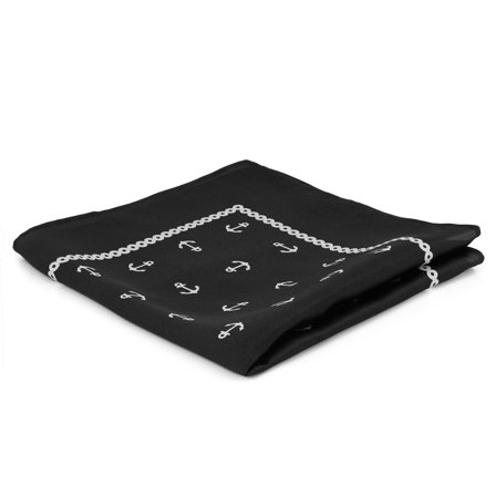 Poszetka morska w czarno-białym kolorze dla mężczyzn - Wzorzyste poszetki