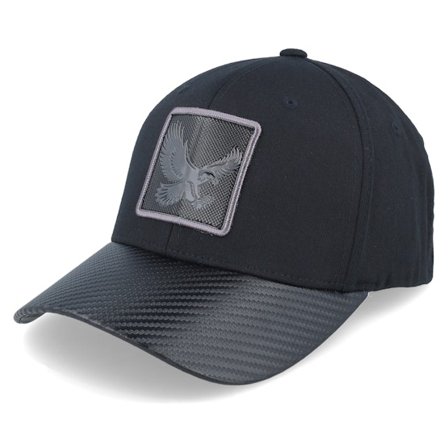 Iconic - Black - flexfit - Cap - Eagle Black Metallic Patch Carbon/Black Flexfit - Hatstore