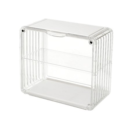 Figur Displayboks Akryl Blind Box Display Case Monter Samleboks Støvtett Beskyttelse Showcase for Action Figur Liten Størrelse Transparent Hvit